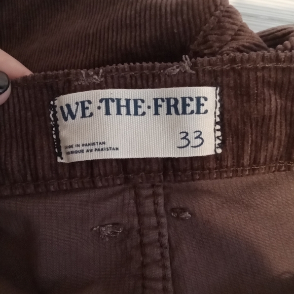 We the free risk taker cord straight leg chocolate truffle women's 33 - Picture 4 of 7